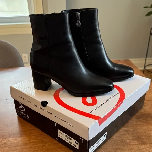 Jolene Black Leather Bootie - Picture 2 of 8